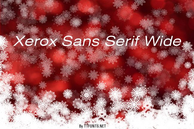 Xerox Sans Serif Wide example